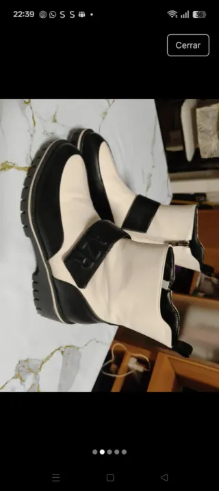 Botines Azarey Negro y Blanco
