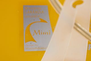 Lampada design gialla Slamp Mimì. Italia anni '90