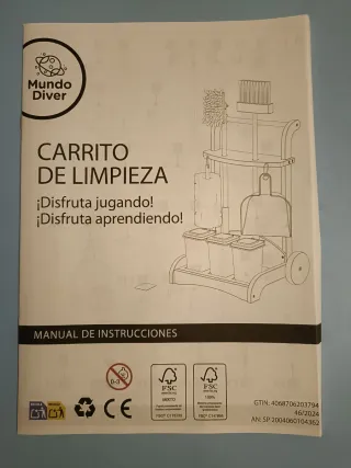 Carrito de Limpieza Mundo Diver 38 Piezas