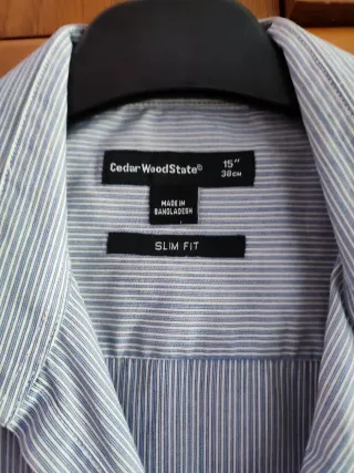 Camisa Cedar Wood State Rayas Azul Talla M