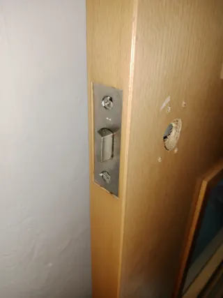 Puerta madera y cristal 4 paneles