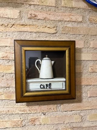 Cuadro Decorativo Tetera 3D Rústico