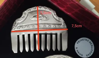 Peinetas Fallera Infantil en color plateado