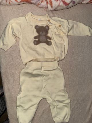 Conjunto bebé rebeca y polaina oso