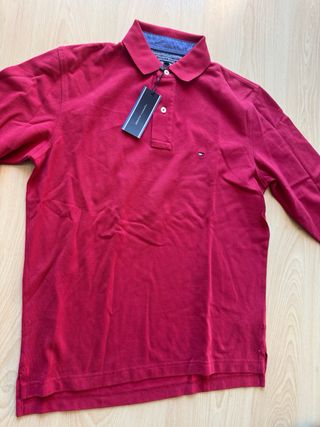 Polo Tommy Hilfiger Rojo Manga Larga