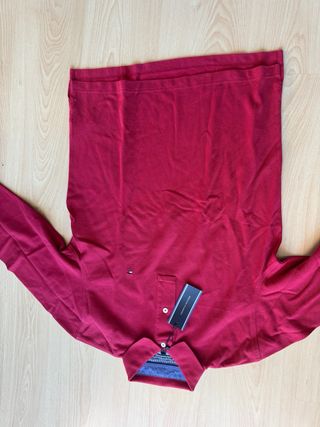 Polo Tommy Hilfiger Rojo Manga Larga