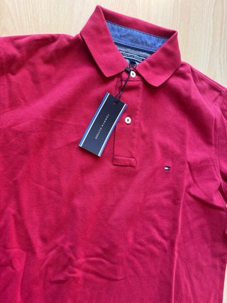 Polo Tommy Hilfiger Rojo Manga Larga