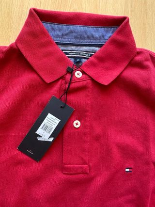 Polo Tommy Hilfiger Rojo Manga Larga