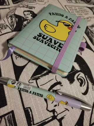 Libreta pato con bolígrafo