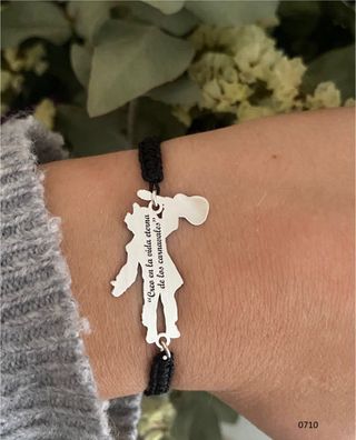 Pulsera Plata Carnavales Negra