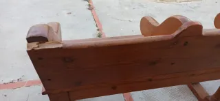 Banco de madera rústico para 4 personas