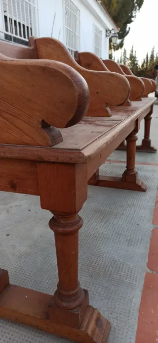 Banco de madera rústico para 4 personas