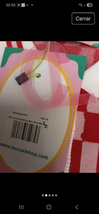 Camiseta Lecruel cuadros rosa y rojo