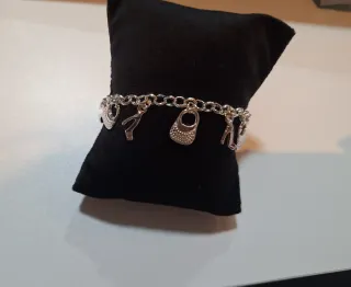 Pulsera Plata Ley 925 con Dijes