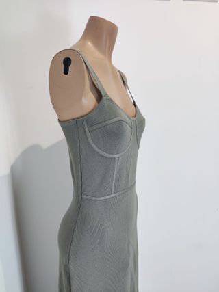 Vestito lungo Zara verde oliva