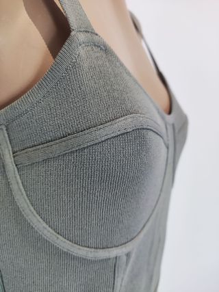 Vestito lungo Zara verde oliva