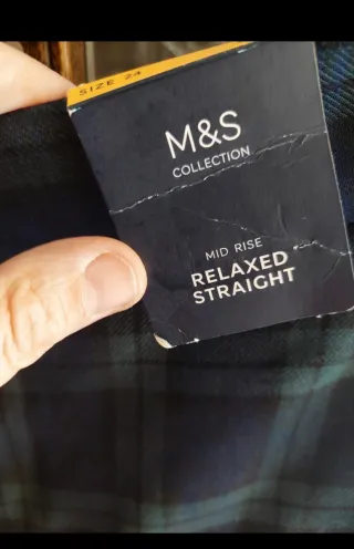 Pantalón cuadros M&S Talla 52 con etiquetas