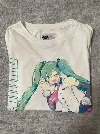 Camiseta Anime Hatsune Miku Talla Única Original