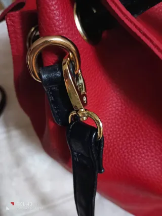 Borsa rossa con pochette