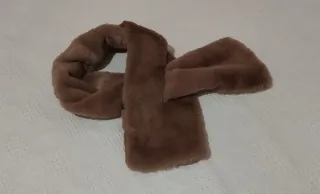 Bufanda piel suave marrón claro