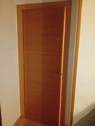 Puerta interior madera 5 puertas y una doble