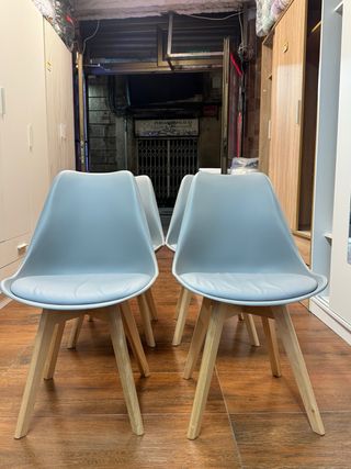 Set 4 Sillas Comedor Diseño Nórdico