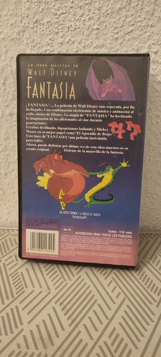 VHS Fantasía Walt Disney (Español)