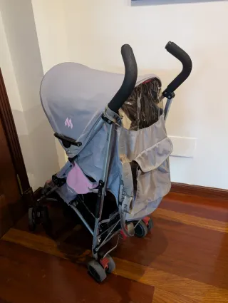 Carrito McLaren gris y rosa