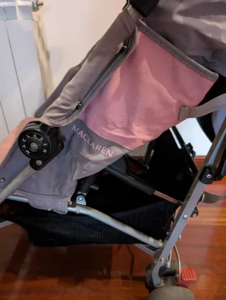 Carrito McLaren gris y rosa