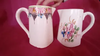 2 Jarras Manises Vintage Pintada a mano