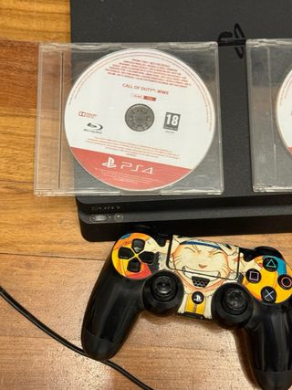 PS4 Slim 1TB + 2 Mandos + 2 Juegos