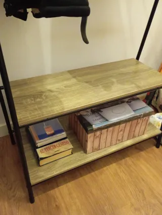 Burra perchero metal y madera