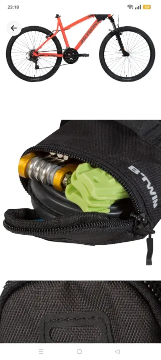 Bolsa sillín Btwin bici