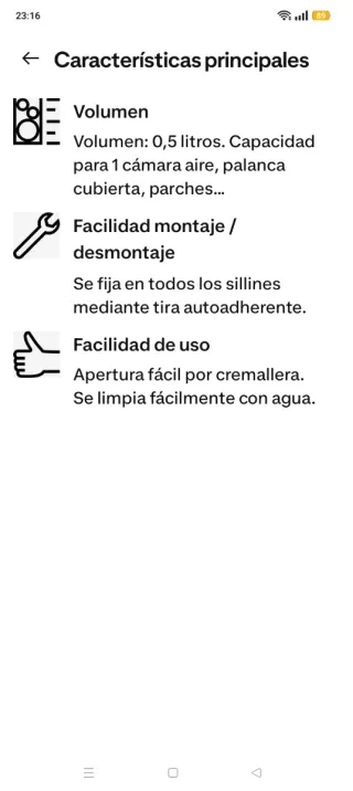 Bolsa sillín Btwin bici