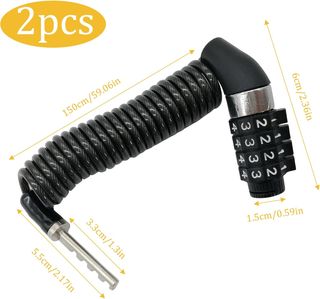 2 Candados Cable Combinación Alta Seguridad