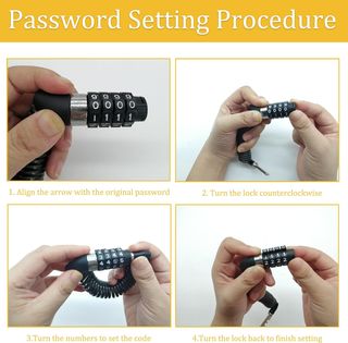 2 Candados Cable Combinación Alta Seguridad