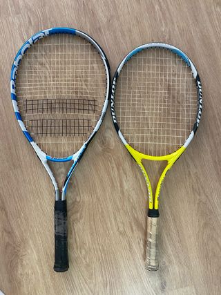 2 Raquetas de Tenis Babolat y Dunlop