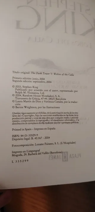 La Torre Oscura V: Lobos del Calla de Stephen King