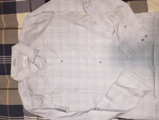 Camisa Calvin Klein cuadros azul y blanco