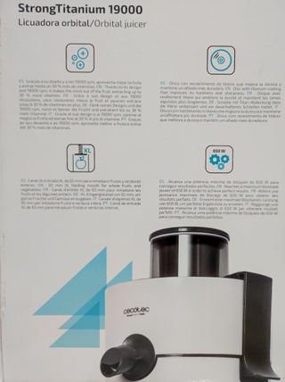 LICUADORA ORBITAL CECOTEC STRONG TITANIUM 19000