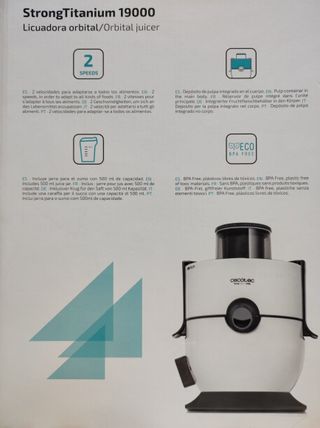 LICUADORA ORBITAL CECOTEC STRONG TITANIUM 19000