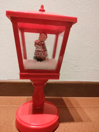 Lanterna Natalizia Rossa con Bambina