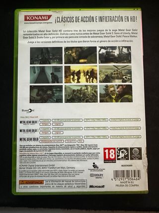 Collezione Metal Gear Solid HD per Xbox 360