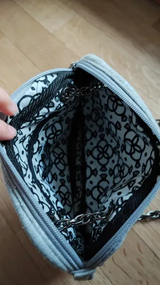Borsetta Y2K Grigia Stampa Goth/Rock e tracolla