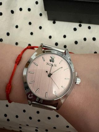 Reloj Tous Oso Rosa y Plateado