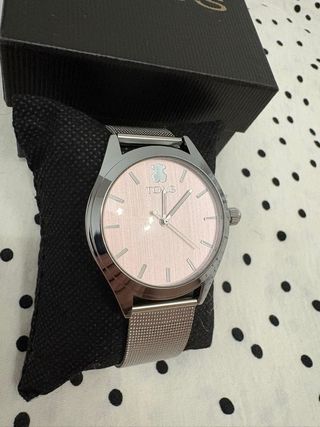 Reloj Tous Oso Rosa y Plateado