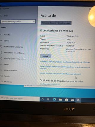 Portátil Acer Extensa 5620Z