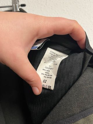 Pantalón de traje verde caqui hombre talla 52