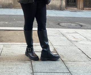 Botas de cuero negras talla 36