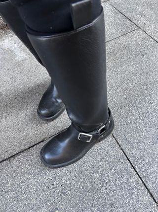 Botas de cuero negras talla 36